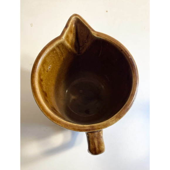 Monmouth Western Stoneware Milk or Batter Pitcher Diamond Pattern EUC Vintage - Picture 5 of 6